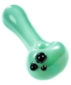 Green Spoon Pipe with Raised Marbles